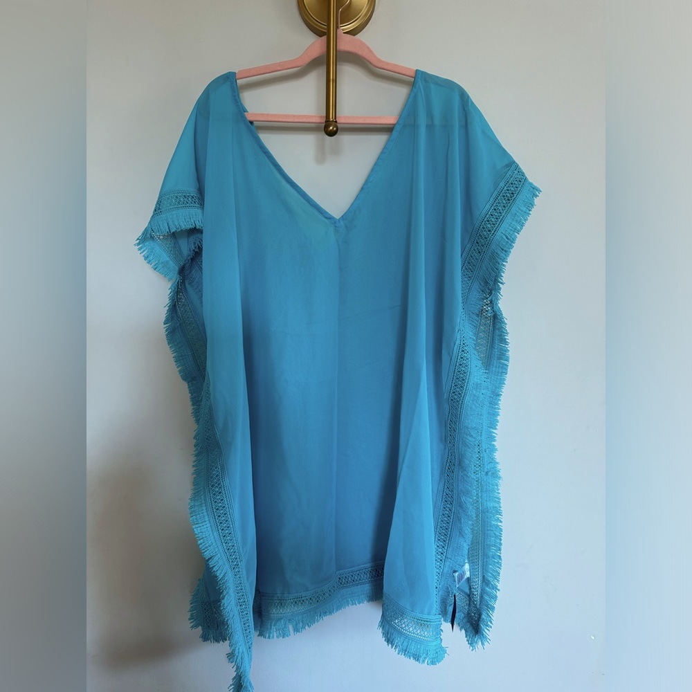 NWT sheer teal coverup. From Nordstrom
